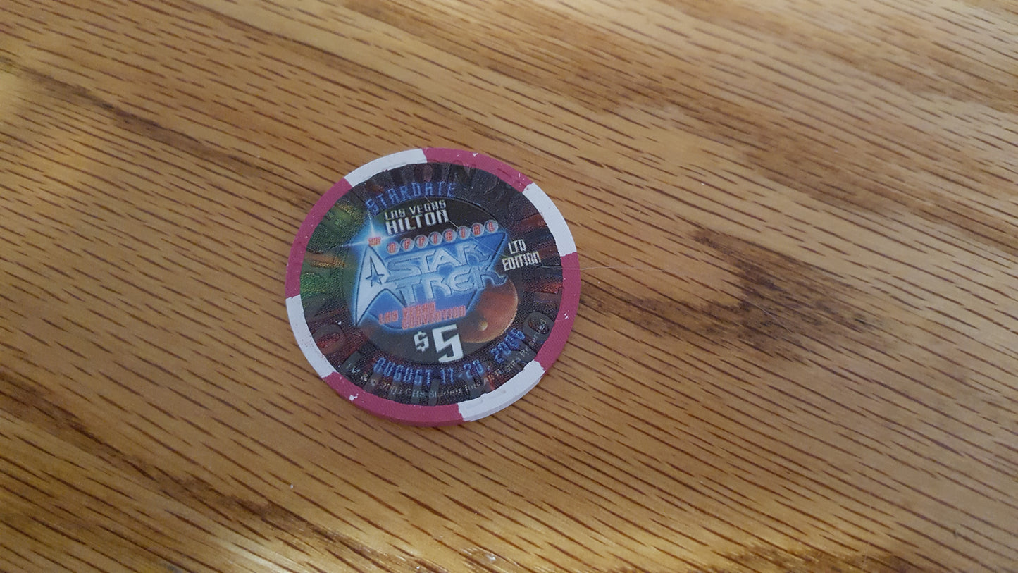 Star Trek Poker Chip, 40th Anniversary Featuring the Original Series Enterprise