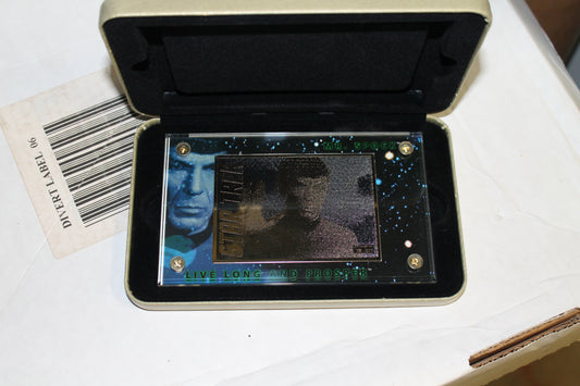 Mr Spock 24karat gold card