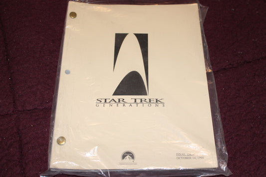 Star Trek "Generations" Movie Script.