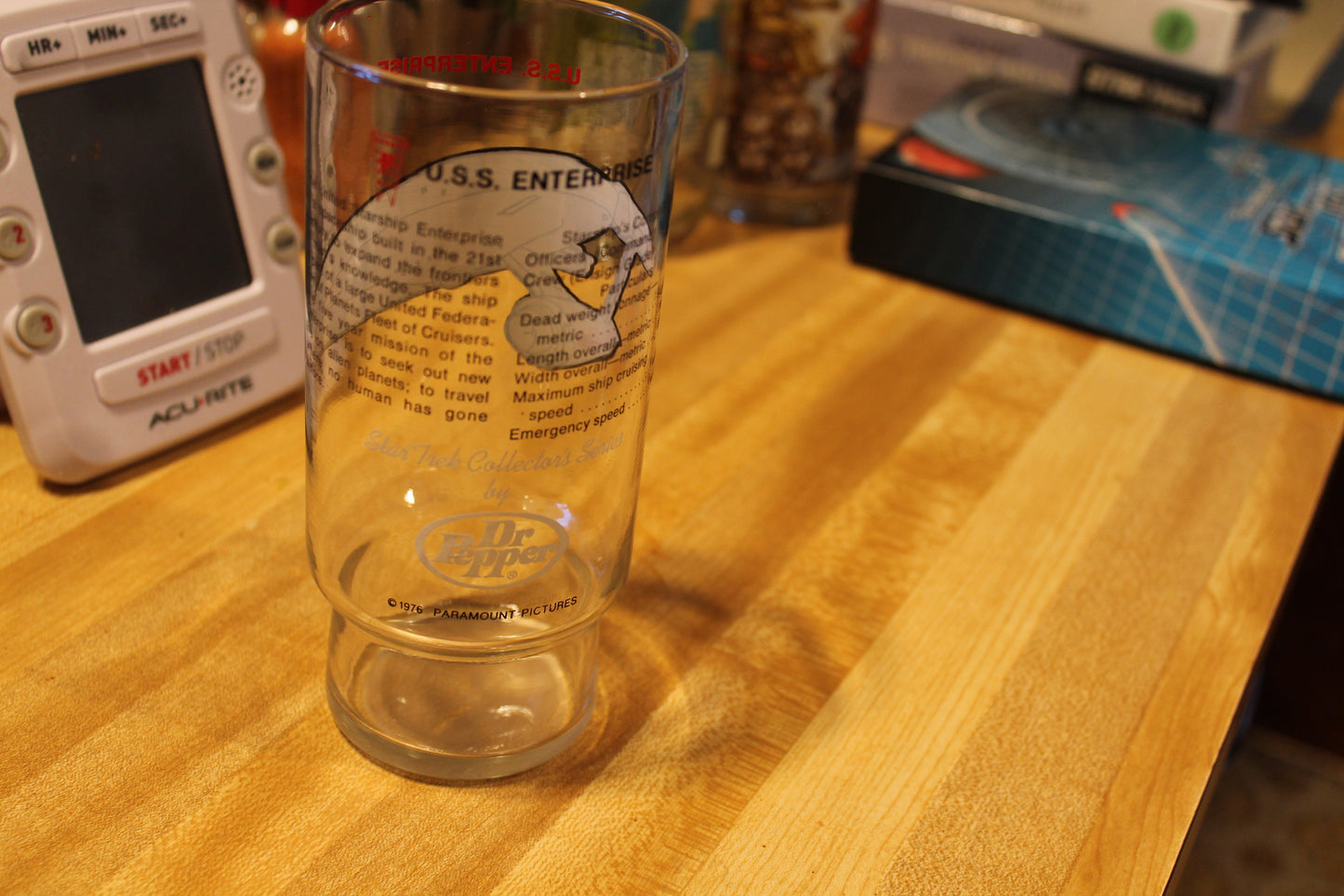 Star Trek USS Enterprise Promotional Glass