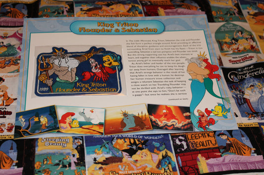 Willabee and Ward Disney Collector Patch "King Triton, Flounder and Sebastian"