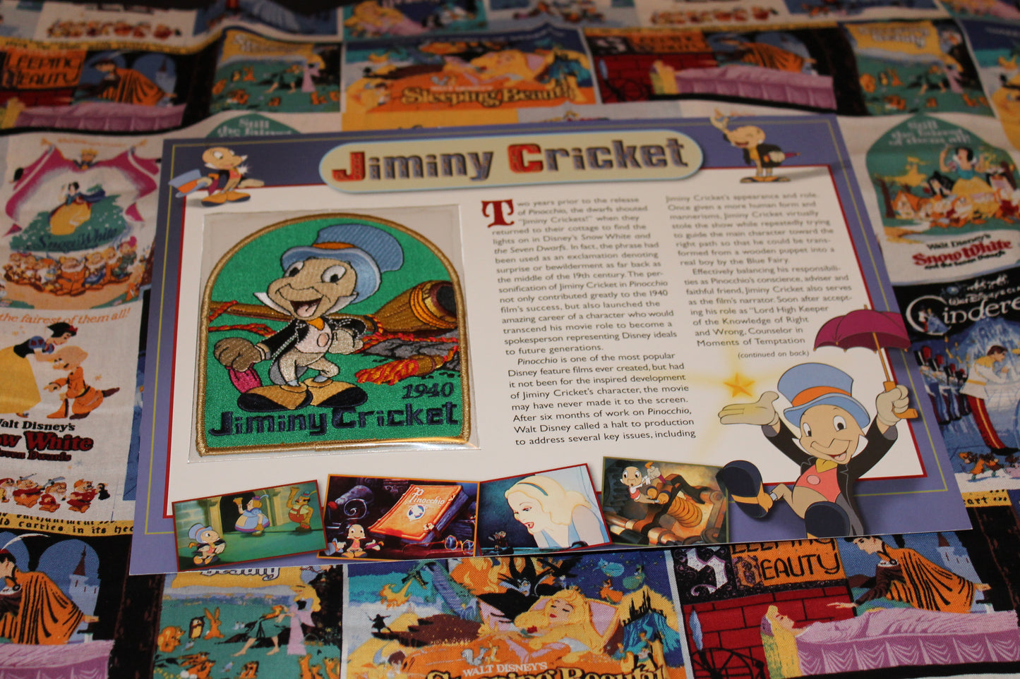 Willabee and Ward Disney Collector Patch "Jiminy Cricket"