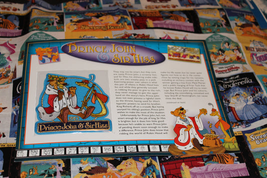 Willabee and Ward Disney Collector Patch "Prince John and Sir Hiss"