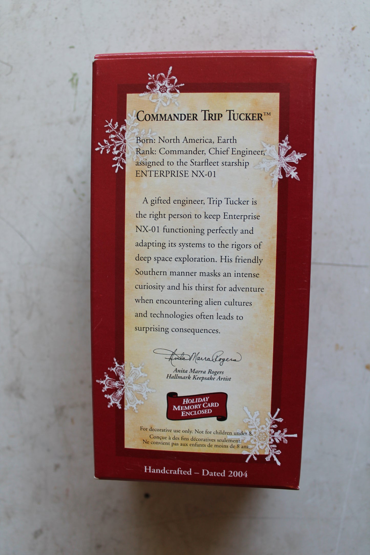 Hallmark Keepsake Ornament Commander Trip Tucker