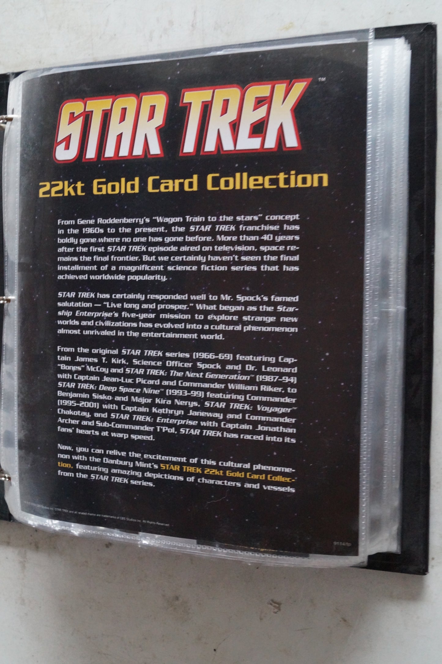 Star Trek 22k gold card collection