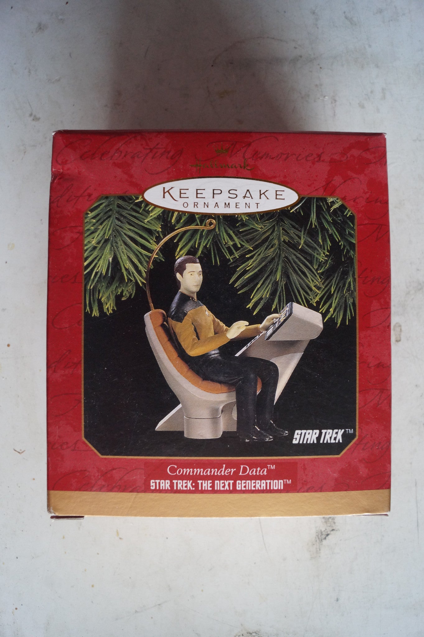 Hallmark Keepsake Ornament Data at Workstation