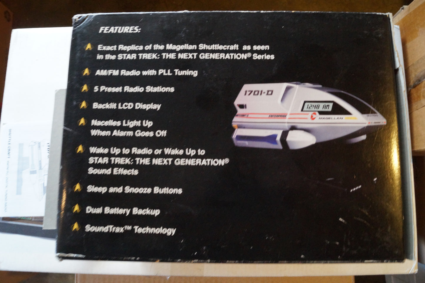 Shuttlecraft Magellan Alarm Clock Radio